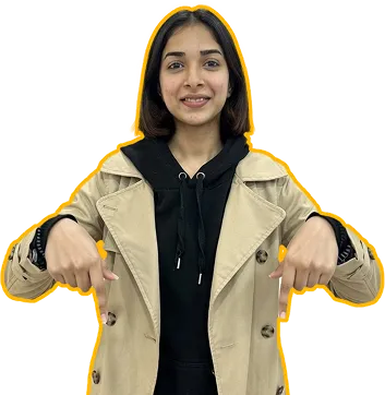 Java Student pointing down