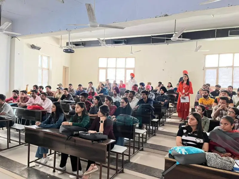 Presenting an educational event at ACET College, organized by Webcooks
